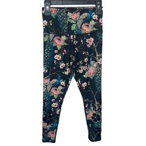 Evolution and Creation tropical floral print high rise yoga leggings size S